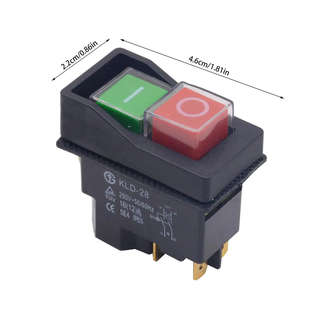 Magnetic Starter Button 4-Pin AC250V 16A | Milling & Grinder