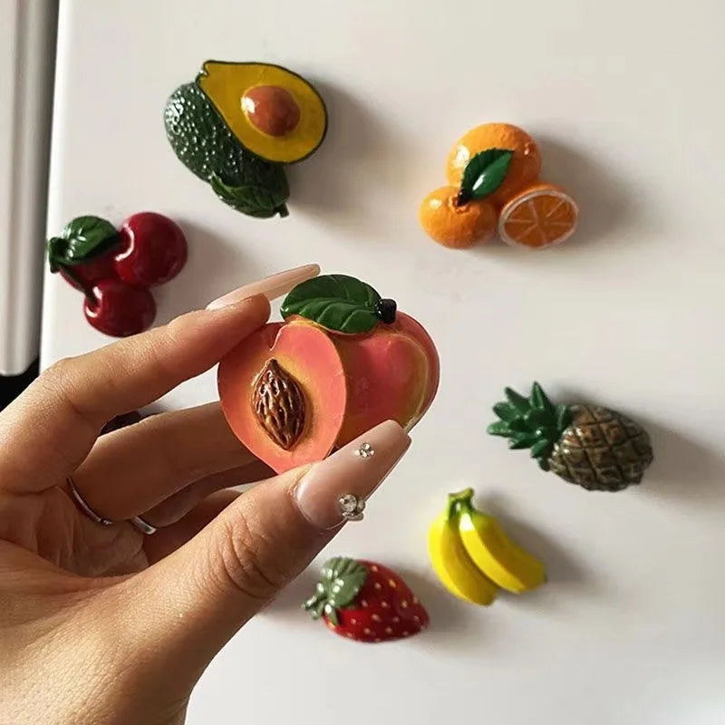 Creative Fridge Magnet Decor 3D Cute Cartoon Fruit Message Board