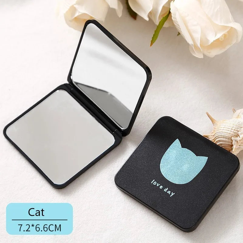 Double-Sided Square Compact Pocket Makeup Mirror | Gift for Women