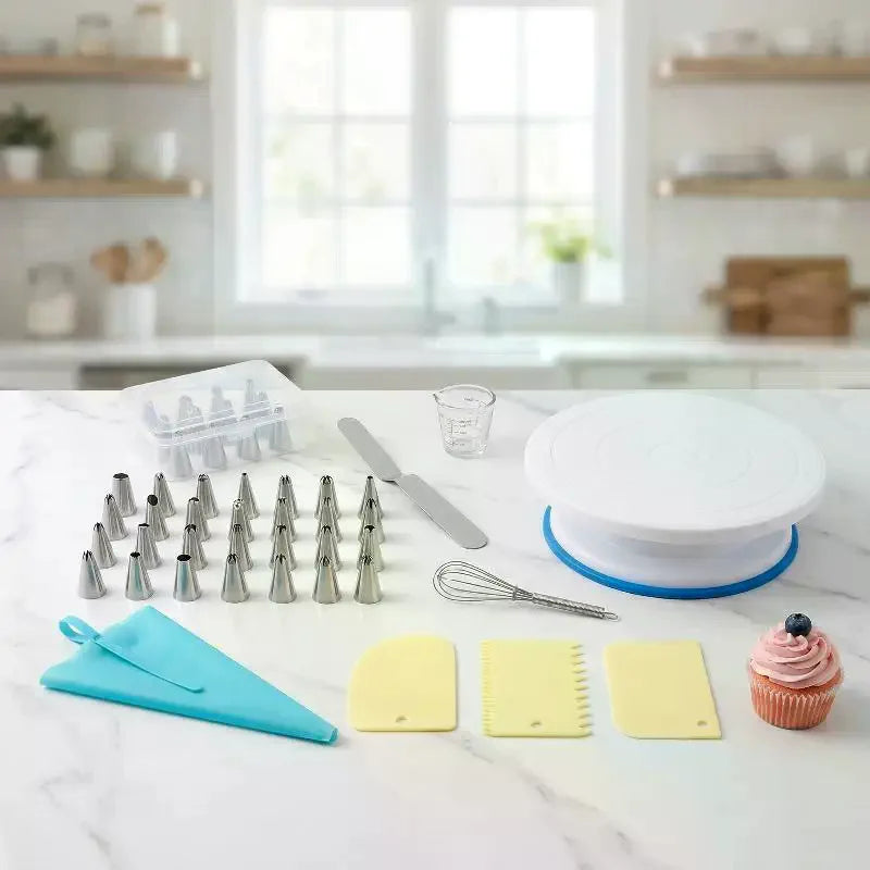 40-Piece Cake Decorating Kit – Piping Bags & Tips Set