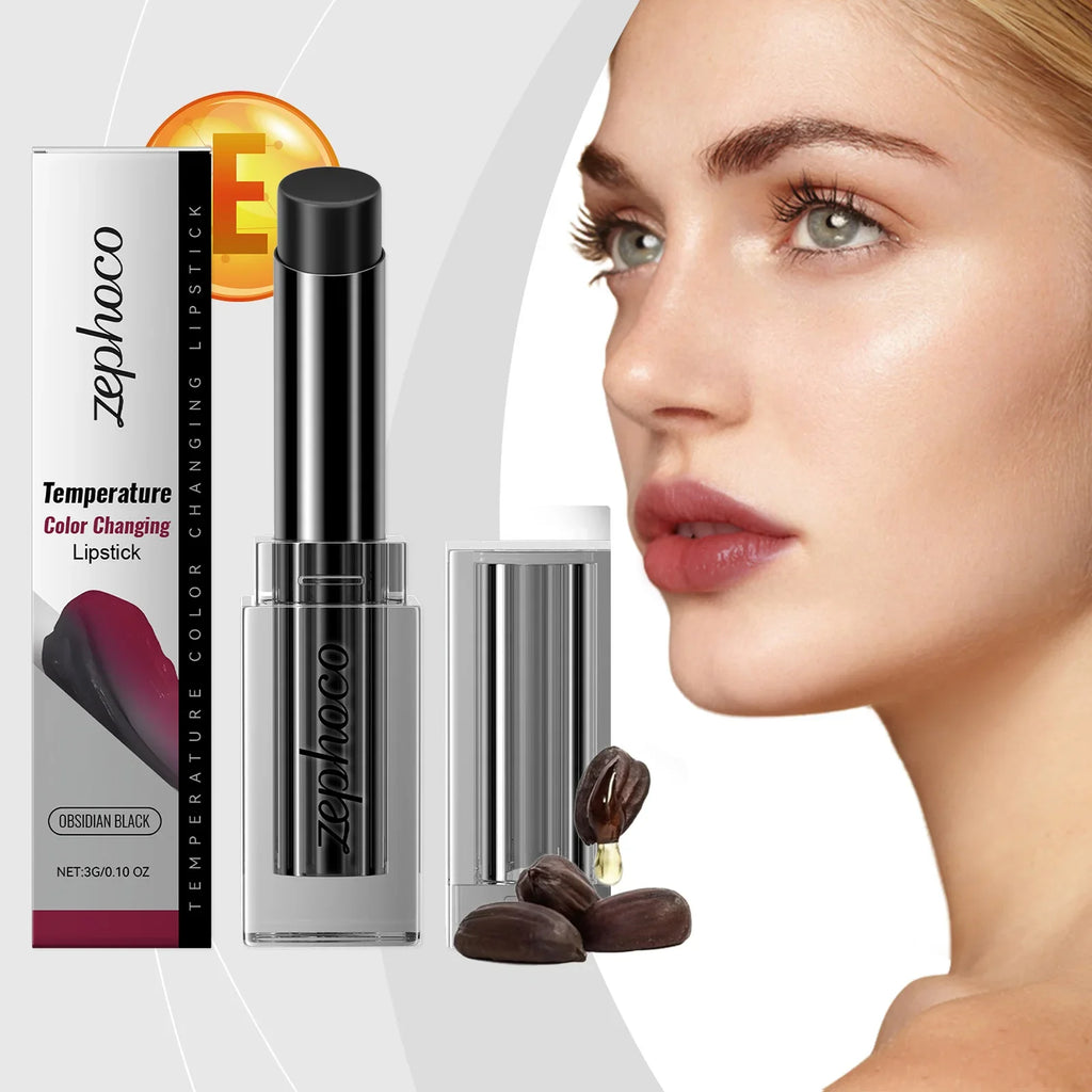 Obsidian Thermochromic Lipstick – Moisturizing & Color-Changing
