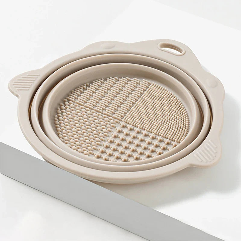 Silicone Makeup Brush Cleaner Bowl & Tool Set | Wet & Dry