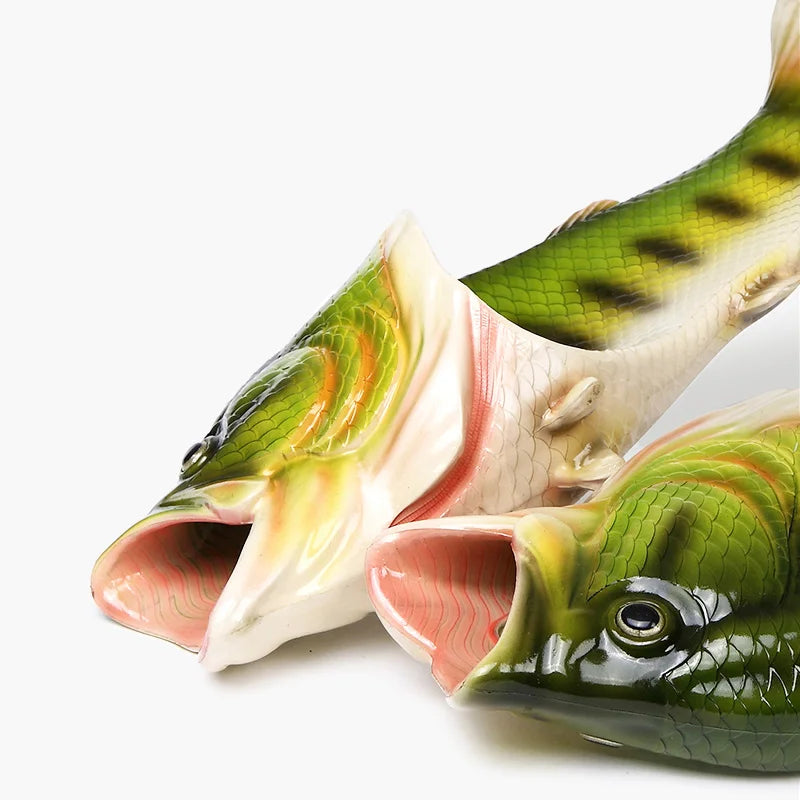 Lorilury Fish Slippers – Novelty Animal Flip Flops, Plus Size