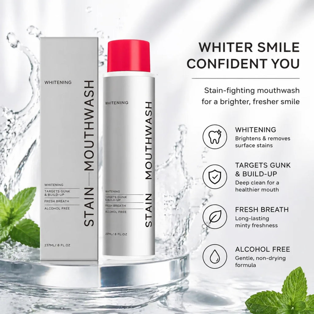 Alcohol-Free Whitening Mouthwash – Stain & Plaque Remover 237ml