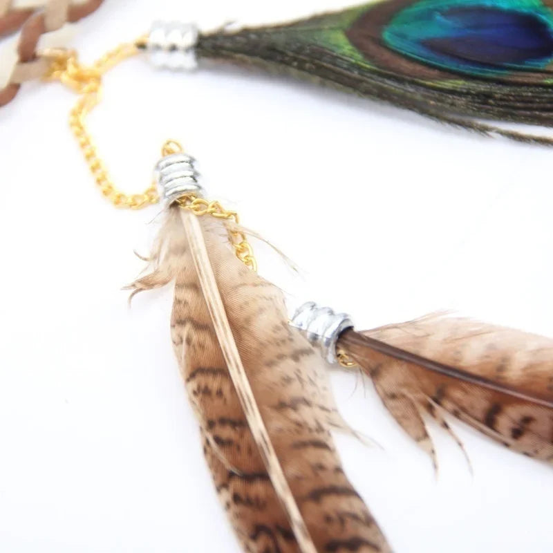 Feather Headband – Boho Festival Hairband & Headdress