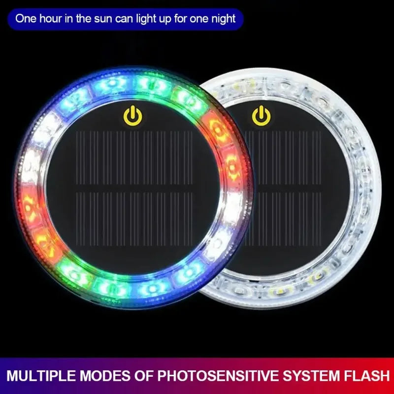 Solar LED Emergency Strobe Warning Light | Magnetic USB Charge