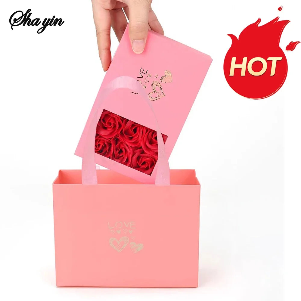 Jewelry Box Immortal Flower Roses Window Valentine's Day Mother's