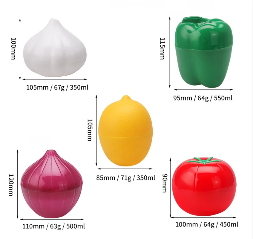 Fruit & Vegetable Keeper Storage Container Set – 4 Pack