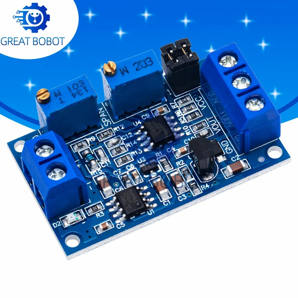Current to Voltage Converter Module 0-20mA/4-20mA to 0-10V