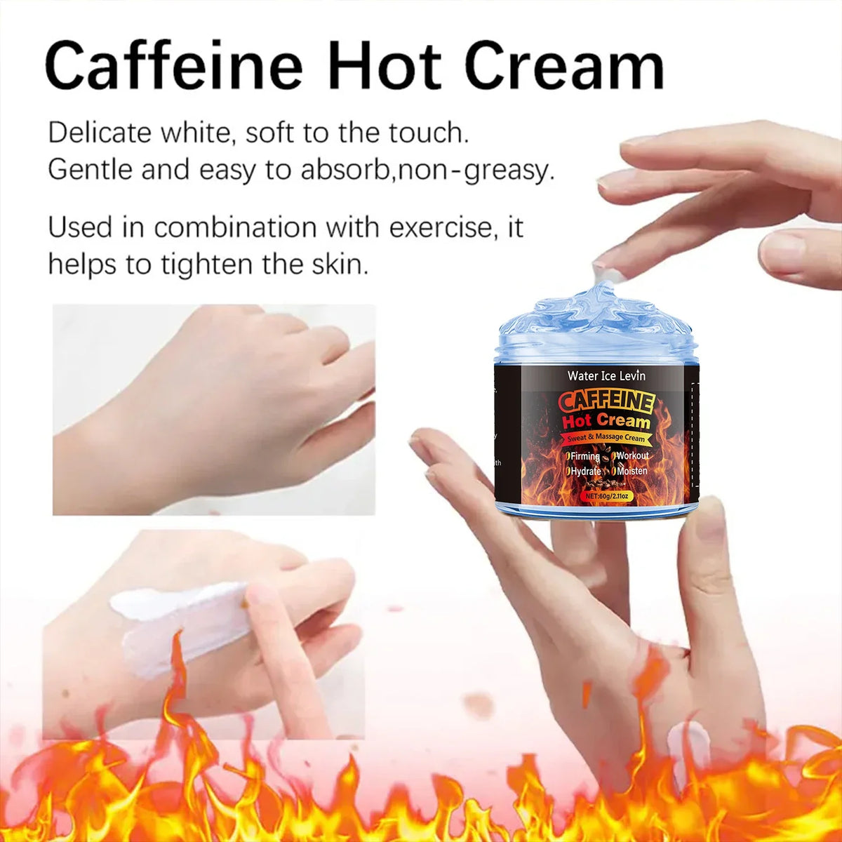 Hydrating Face & Body Cream | Hyaluronic Acid, Collagen 60g