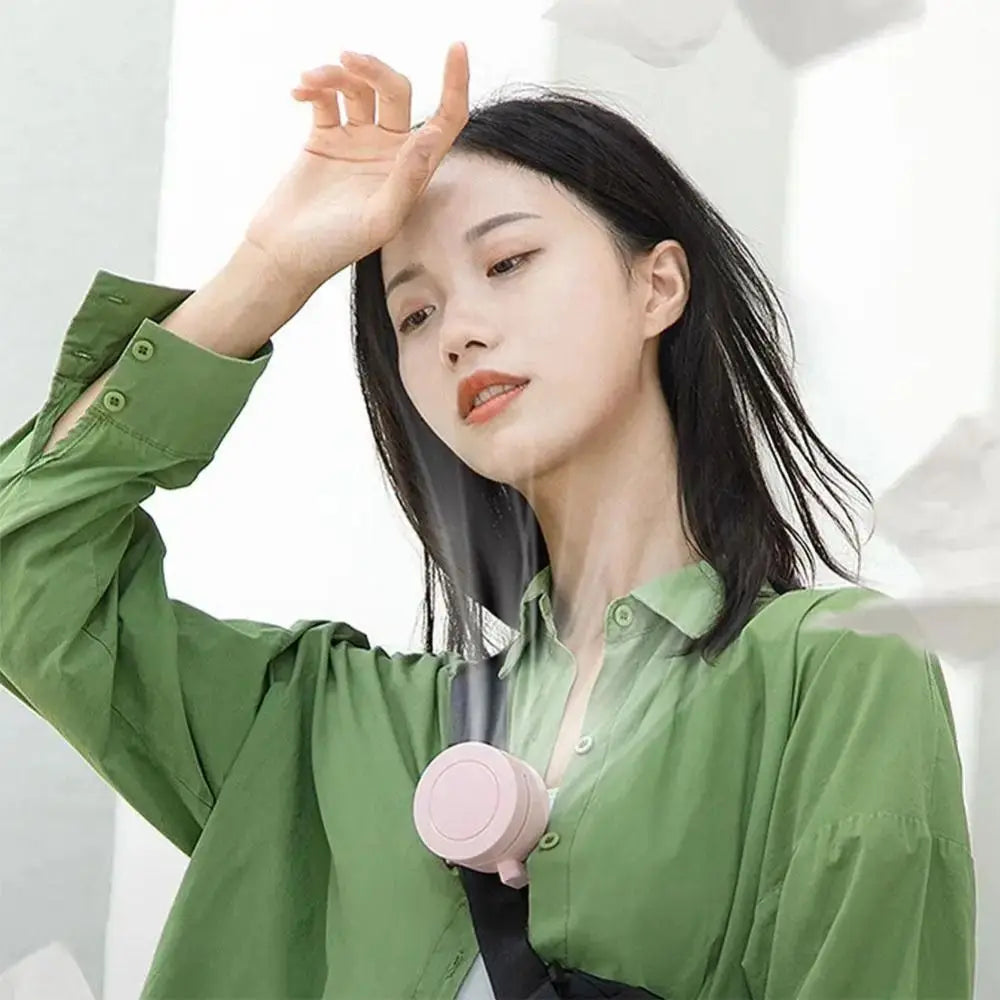 Clip-On USB Fan – Portable Wearable Neck & Waist Fan