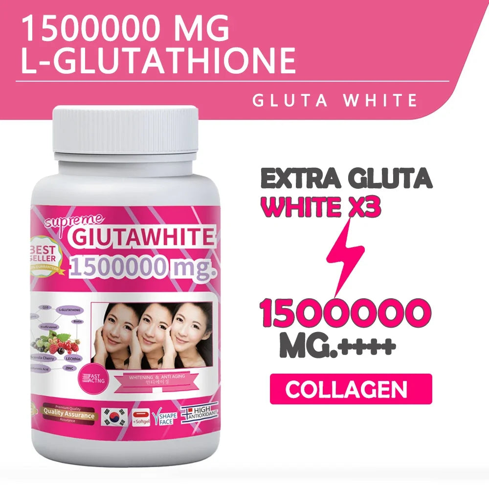 GLUTA WHITE Glutathione Skin Brightening Supplement 30 Softgels