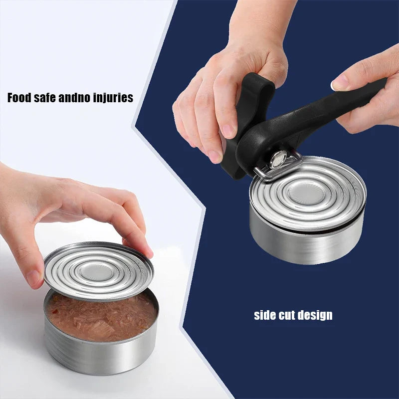 Manual Safety Can Opener Stainless Steel Knife Household