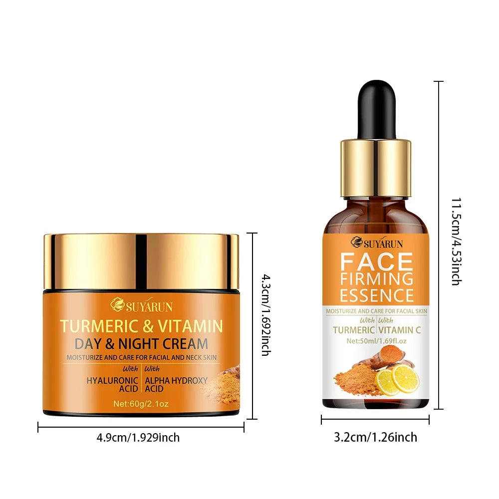 Vitamin C Brightening Cream & Turmeric Firming Serum Duo