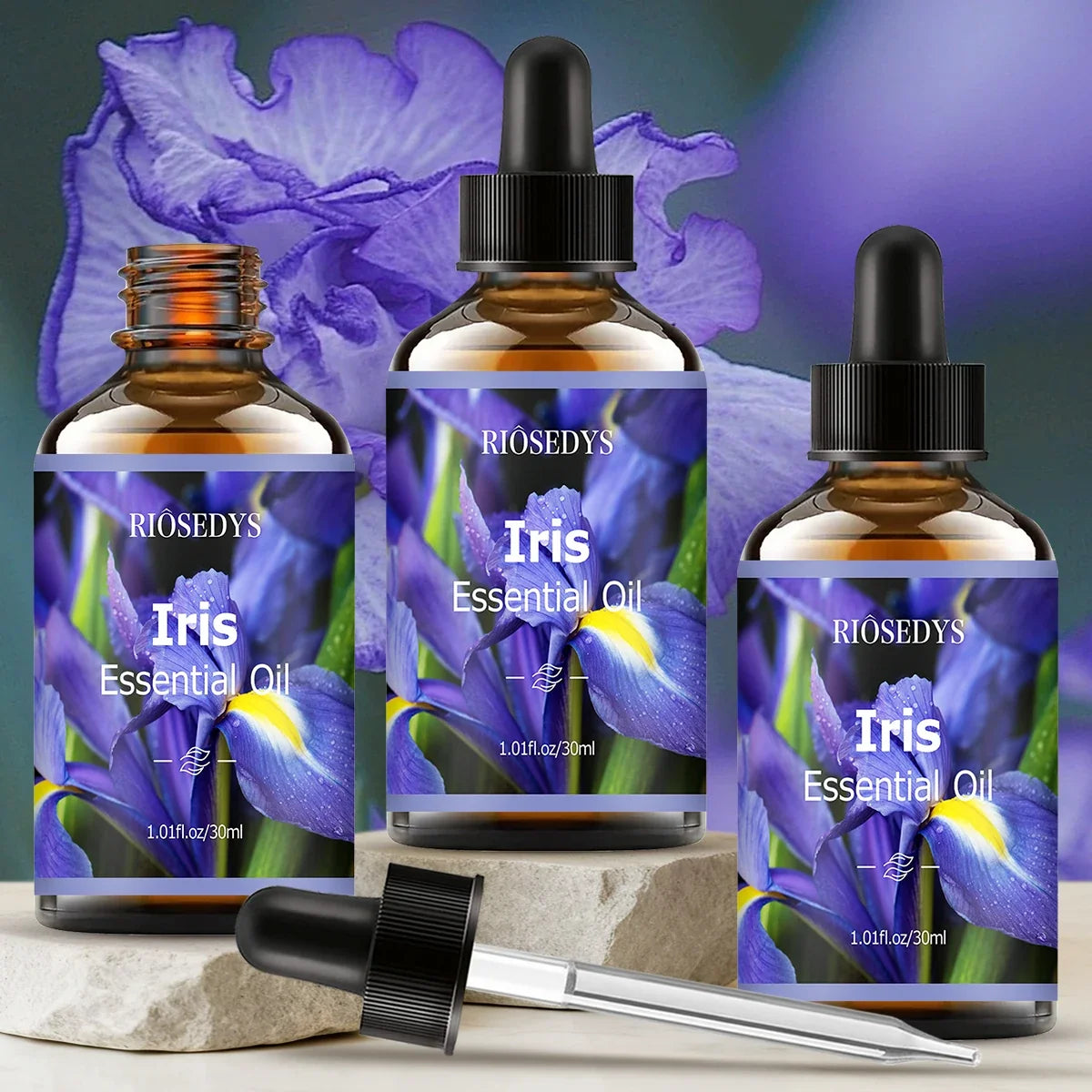 RIÔSEDYS Iris Essential Oil – Massage, Hair Care & Diffuser