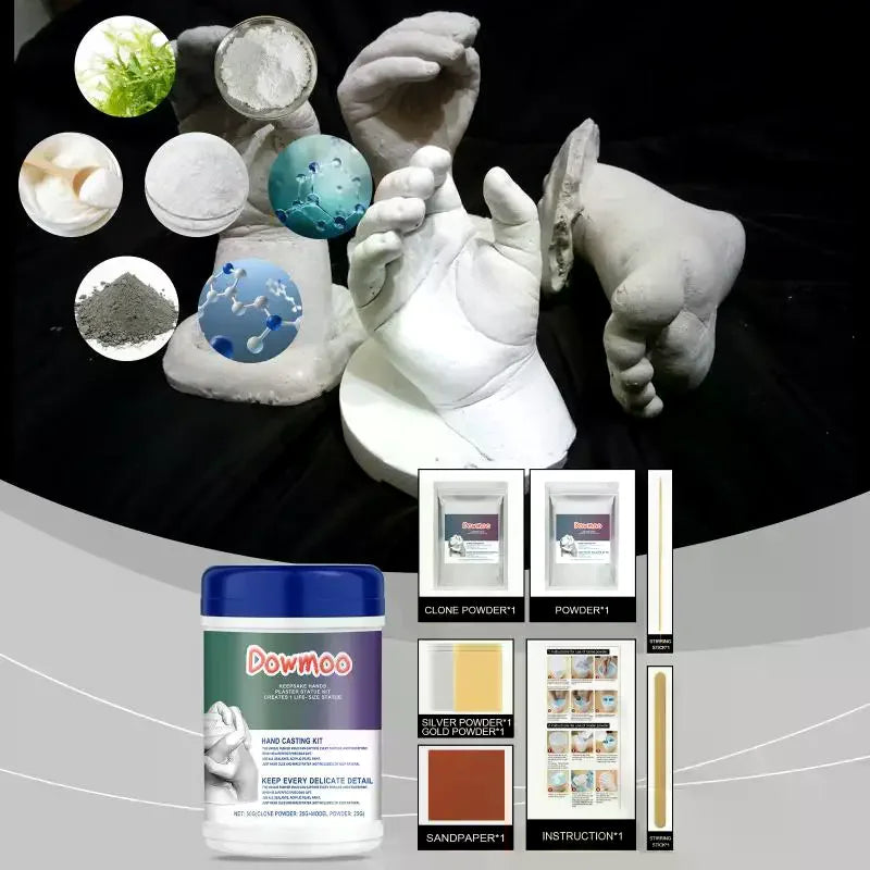 3D Hand Mold Making Kit – DIY Plaster Keepsake Craft Gift Set