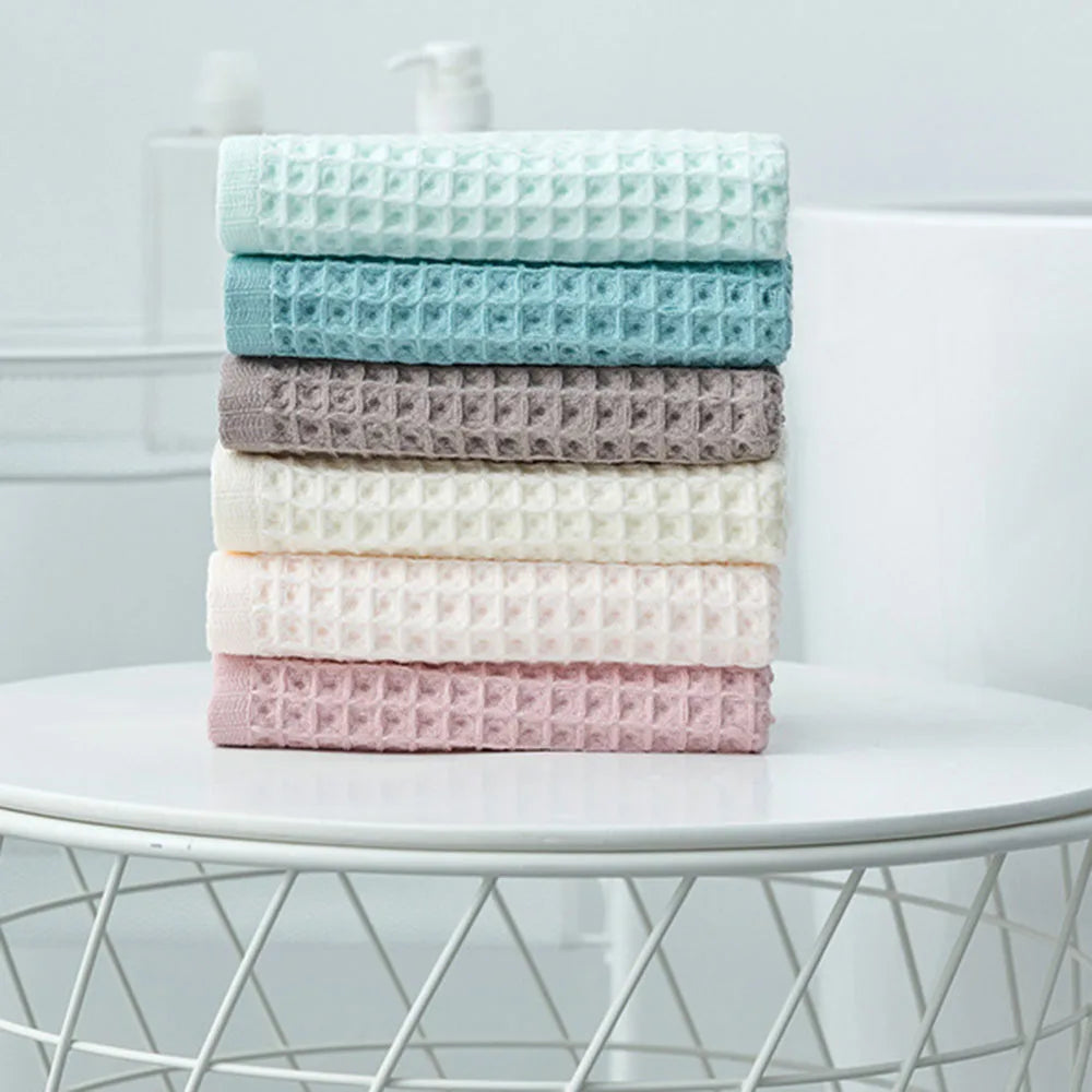 100% Cotton Waffle Towel – Lightweight, Quick-Dry & Absorbent