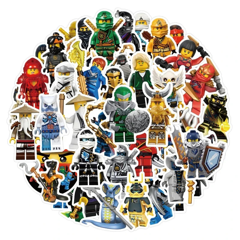 60pc Ninja Waterproof Stickers | Kids Party Favors No Repeat