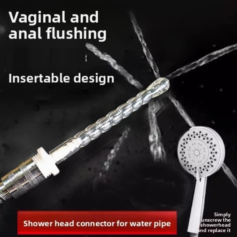 Silicone Women's Vaginal Anal Shower Head Home Use Men's Private