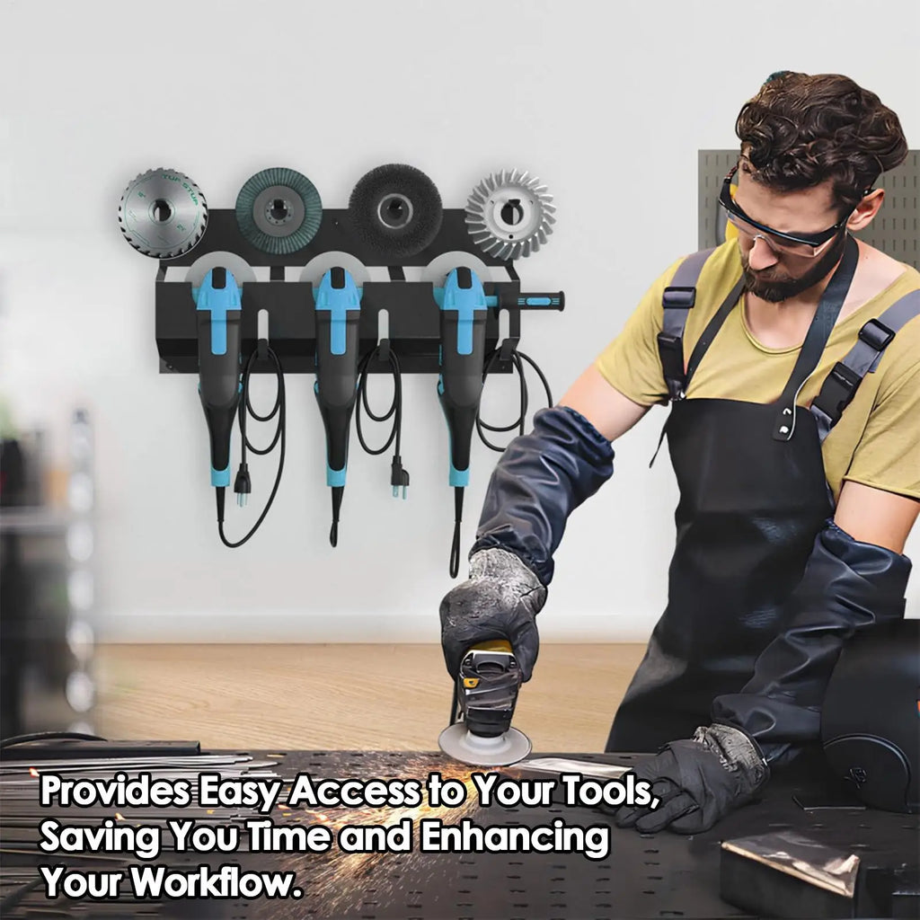 Angle Grinder Holder Metal Rack Stand Storage Wall Mount Bracket Cord