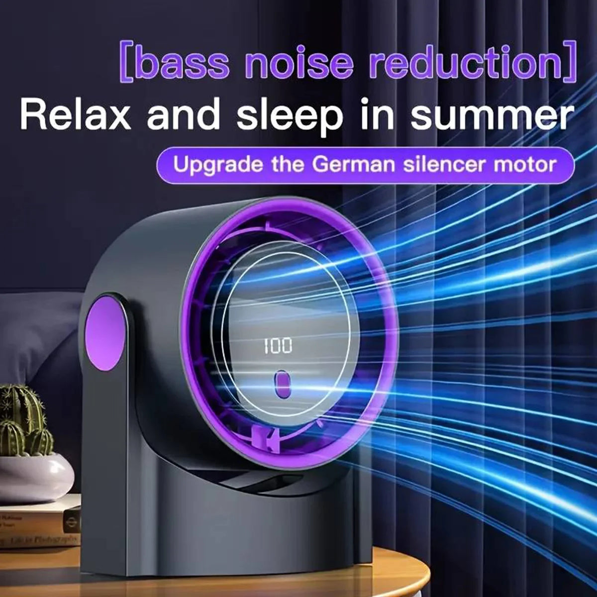 Air Circulation Fan Small USB-Powered Charging Desktop Hanging Quiet