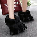 Women's Bear Paw Faux Fur Slippers – Cosy Animal House Shoes