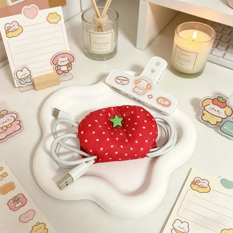 Harajuku Korean Earphone Decoration Accessories Handmade Fabric Cute