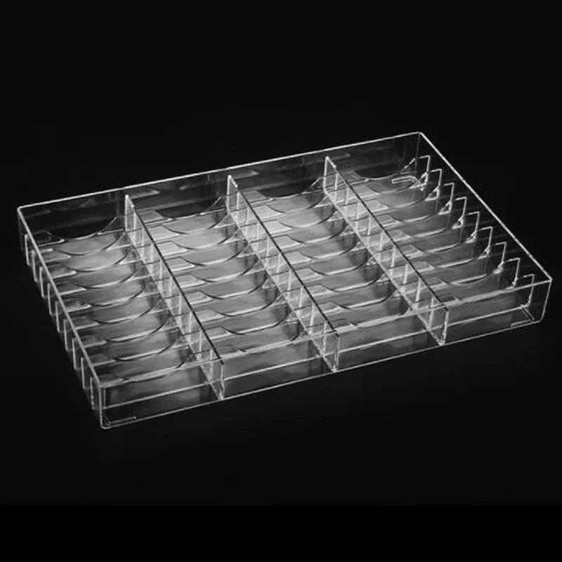 40-Grid Clear Acrylic Makeup & Jewelry Organizer Tray