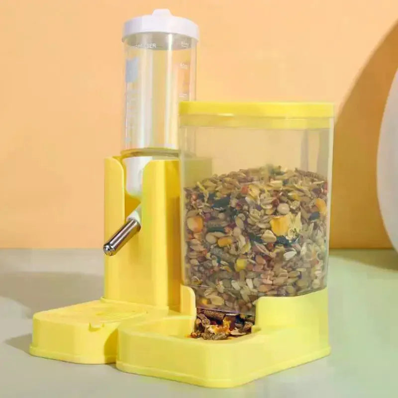 2-in-1 Hamster Water Bottle & Automatic Feeder | Leakproof