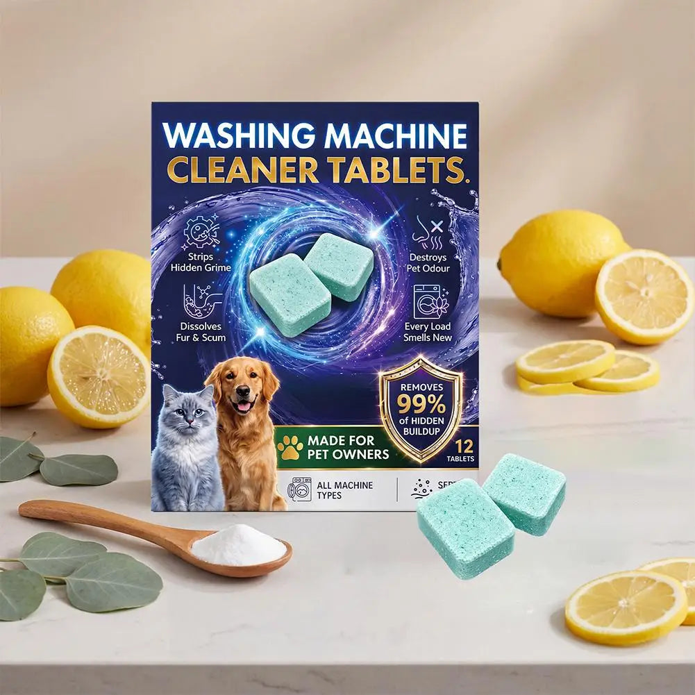 Washing Machine Cleaning Tablets 12/24 Pack – Descaler & Deodorizer