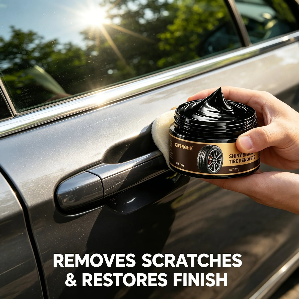 Tire Shine Paste 70g | UV Protection & Anti-Aging Tire Wax