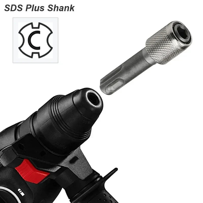 SDS Plus to 1/4" Hex Shank Adapter | Drill Bit Converter