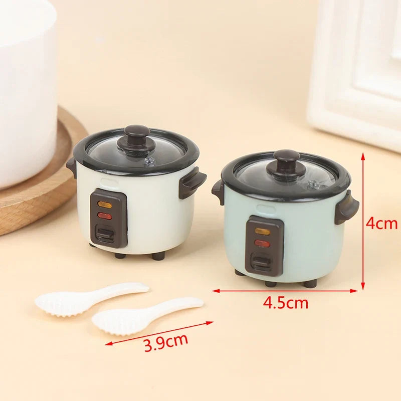 1:12 Dollhouse Miniature Rice Cooker with Spoon | Kitchen Set
