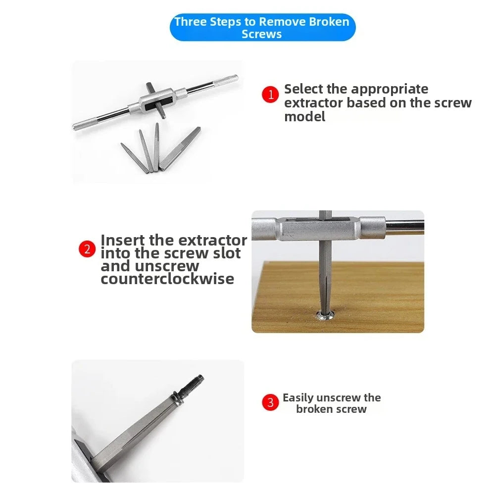 6-Pc Square Groove Broken Screw & Bolt Extractor Set | CR-V