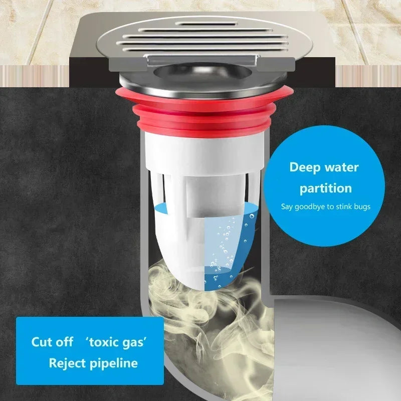 Silicone Floor Drain Strainer & Odor Seal – Sink & Shower