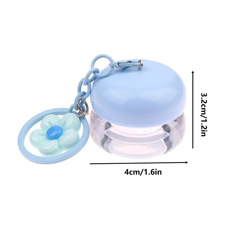 Mini 5g Refillable Lip Balm Jar with Keychain Pendant