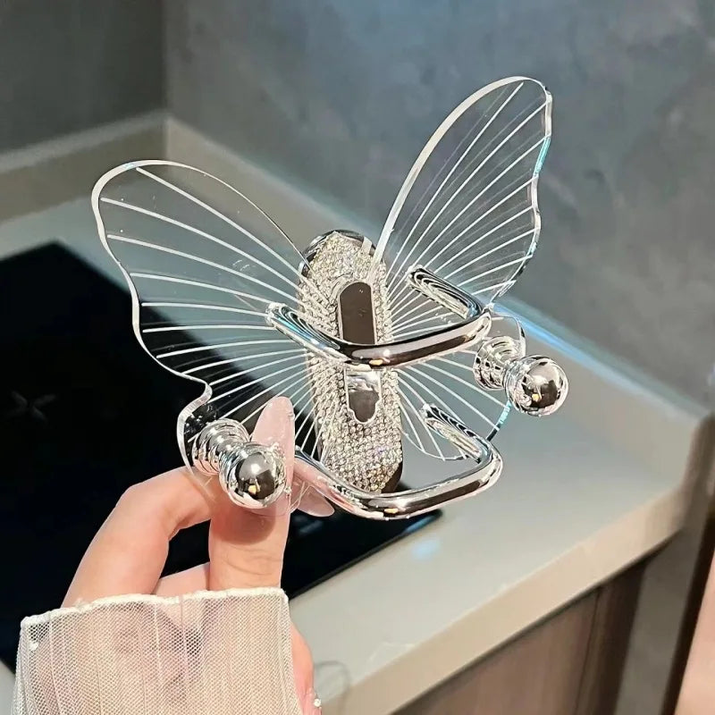 Light Luxury Butterfly Comb Storage Shelf Wall Hanging Perforated