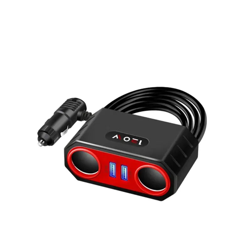4-Port USB Car Charger 120W Fast Charge Adapter 12–24V