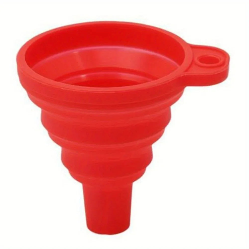 5-Pack Collapsible Silicone Funnels – Foldable Mini Funnel Set