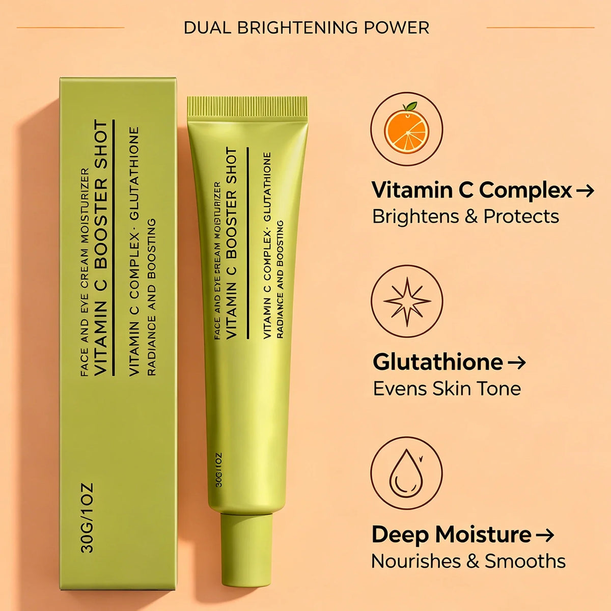Niacinamide Vitamin C Face Cream – Brightening & Hydrating 30g
