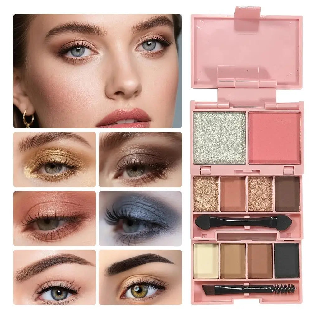 SAM SUGAR 10-Color Eyeshadow Blush Highlight Contour Palette
