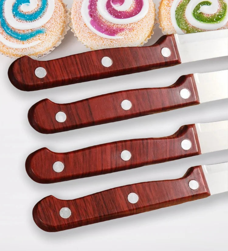 Stainless Steel Fruit Paring Knife with Wooden Handle