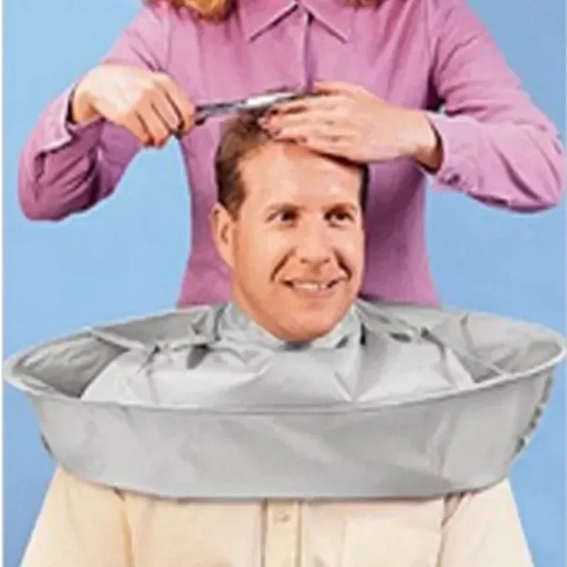 Foldable Haircut Umbrella Cape – Breathable Cloak for Home & Salon