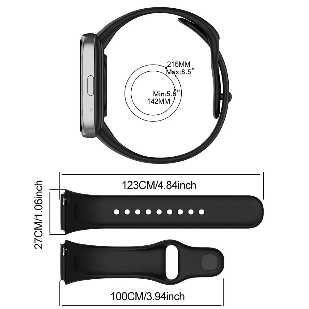 Silicone Strap & Case for Redmi Watch 3 Active / Lite – 22mm
