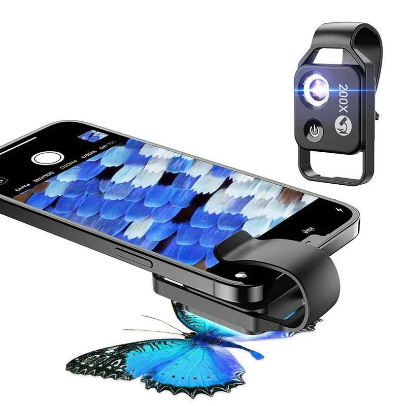 200X Microscope Cell Phone Lens Camera Macro Mobile Accessories
