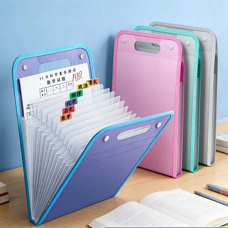 13 Layers A4 Expanding File Folder Handheld Organizer Large Capacity