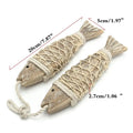 Hand-Carved Wood Fish Wall Sculpture – Nautical Decor Set of 2