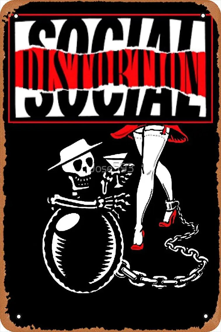Social Distortion Vintage Metal Tin Sign | Man Cave Wall Art