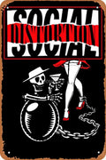 Social Distortion Vintage Metal Tin Sign | Man Cave Wall Art