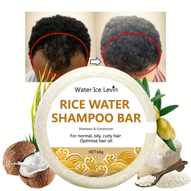 Organic Rice Water Shampoo Soap Bar – Nourishing Hair Care 60g